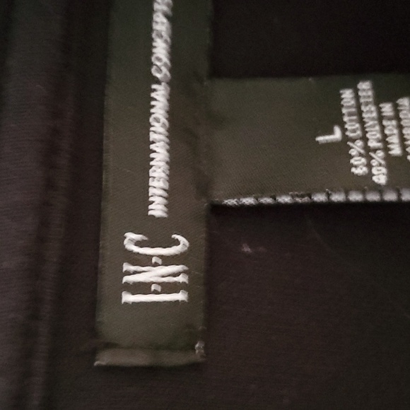 INC International Concepts Black Full Zip Jacket Large - Picture 4 of 5